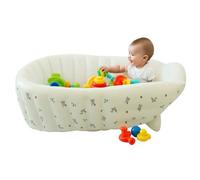 Baby Bathtub, Bath Seat, 900/1050g Toddler Tub, Adjustable Foldable Support, Soft Inflatable Cushion, for Family Bathroom Shower Time Boys Girls Kids Washing Aid