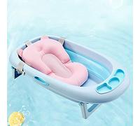 Baby Bathtub Mat Pad,Baby Bath Cushion Foldable Non-Slip Baby Bath Pillow Infant Floating Bath Seat for Toddler Infant 0-24 Month Support Bath Suspension Mats Bath Mats, Newborn Bath Cushion