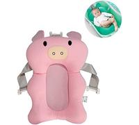 Baby Bathtub Seat Mat, 3-in-1 Portable Collapsible Newborn Baby Bath Pillow Pad For Sit-up Bathing,Infant To Toddler Foldable Tubs Insert Cushion, Anti Slip Buckle Shower Mesh Mat (pink)