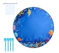 Baby Beach Pool - Beach Puddle Wading Pools | Portable Babies Beaches Mat |Toddler Paddling Poolmat With Carrying Bag And Ground Nails | Outdoor Sand Toy Water Play Activity For Picnic Trip Vacation