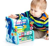 Baby Bead Maze,Educational Board Game with Dolphin Design - Baby Roller Coaster | for Toddler Kids 36 Months + Birthday Christmas Travel Preschool Classroom