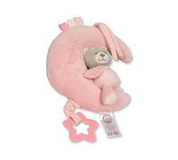Baby Bear Musical Moon Toy with Teether Ring (Pink)