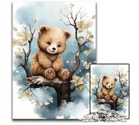 Baby Bear on Tree Puzzles for 1000 Piece Puzzles for Adults Challenging Brain Teaser for Teenagers Family Game Night Fun 1000 PCS(38x26cm)