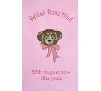 Baby Bear Personalised Super Soft Fleece Blanket. (Baby Pink)