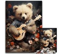 Baby Bear with Guitar 1000 Piece Jigsaw Puzzles for Adults Puzzles for Adults for Home Decor Ideal ChristmasNew Year Gift for Teenagers 1000 PCS(38x26cm)