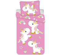 Baby Bed Linen Unicorn Design Duvet Cover 100 x 135 cm + Pillowcase 40 x 60 cm - Children's Bedding with Unicorn Motif