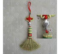Baby Bed, Small Broom, Pendant, Baby Hanging, Stroller, Handmade, Weaving(Colour:Tibetan Silver Fish)