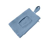 Baby Bed Wet Hanging Bag Double Layer Cotton Crepe Bedside Tissue Storage Bag Hanging Zippered Case Wet Holder