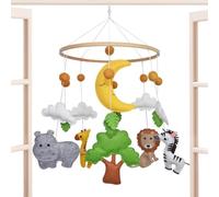 Baby Bed Wind Chimes - Wood Land Babies Crib, Melodic Hanging Decor | Farm and Fores Animals Theme Nursery Decor Soother Toy,Soft Wooden Bed Bell Toy for Nursery, Living Room, Hospital & Bedroom