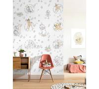 Baby bedroom Wallpaper Disney wall mural 78x110inch Bambi Lion Dumbo white