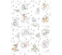 Baby bedroom Wallpaper Wall Mural 78x110 inch Disney Bambi Simba Dumbo White