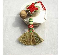 Baby Bedside Small Broom Pendant Sorghum seedlings Hand-Made Small Broom Pendant(Colour:Chinese Knot)