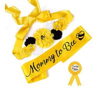 Baby Bee Baby Shower Mommy Sash Pregnancy Sash Keepsake Baby Shower Flower Belly Belt