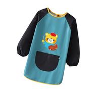 Baby Bib Apron For Toddler Aged 3-6Years Water Resistant And Stain Proof Easy Care Polyester Fashion Two Tone Look Baby Meal Protector