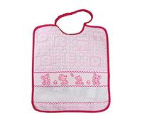 Baby Bib for Embroidery Teddy Bear - for kindergarten and kindergarten with ethamine band to embroider the name Cotton 100% Made in Italy (Pink)