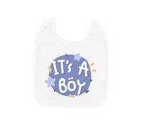 Baby Bib for Gender Reveal Party, It's a Boy Design, Blue