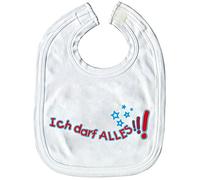 Baby Bib with German Text Ich Darf Alles - 07078 - Design White