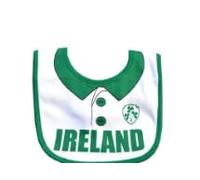 Baby Bib With Irish Blessing And Shamrocks, Cream Colour