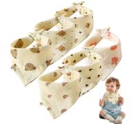 Baby Bibs, 6 Pieces, Waterproof Cotton Bibs for Babies, Drool Super Absorbent Bibs, for Ruttino Ultra Absorbent, for Ruttino Ultra Absorbent from 0 to 24 Months