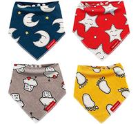 Baby Bibs Dribble Bib 4 Pack Gift Set Soft 100% Pure Cotton