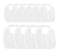 Baby Bibs for Painting, 10 Pcs White Waterproof Cotton Bibs, Personalised Drool Bib for Baby Shower Party