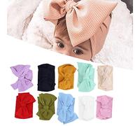 Baby Big Bows Headbands, 10Pcs Bow Headbands, Nylon Elastic Head Wrap Baby Headbands with Bows Hair Band Accessories Soft Headwrap Hair Accessories for Baby Infants Children