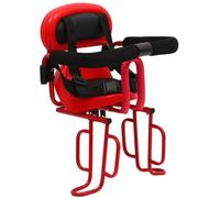 Baby Bike Seat, Comfort Child Bike Seat with Safety Belt & Footrest Brackets & U-Shaped Guardrails, Safe for Kids 6 Months Up, Red