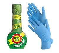 Baby Bio Herb Concentrate Plant Food 175ml with Concept4u Latex Medium Gloves, Greatness Grows from Every Drop High Potassium for Better Plant Yield