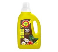Baby Bio Pour & Feed Houseplant Food with Seaweed Extract 1L | For all indoor houseplants, enriched with seaweed extract for healthy growth, no dilution required