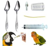 Baby Bird Feeding Syringe Set, 20ml Pet Parrot Feeding Syringe with Tubes and 50ml Measuring Cup, Bird Feeding Spoon for Feeding Small Animals