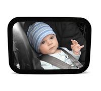 Baby Birds Baby Car Mirror Rear View - 360° Adjustable, Extra Wide Crystal Clear & Shatterproof Back Seat Baby Essentials to See Rear Facing Infants, Babies, Kids, Child & Newborn (Pack of 1)