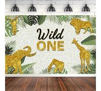 Baby Birthday Wild One Photography Backdrop Jungle Elephant Monkey Party Decor Photographic Background Poster Photo Studio 180X120cm