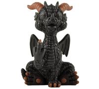Baby Black Dragon Raising Middle Finger Funny Figurine - Home Décor Art Housewarming Gift, New Home Gift Ideas for Women Men Friends, New Apartment Gift Ideas Decor, Unique Housewarming Gifts