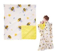 Baby Blanket, Baby Essentials for Newborn, Baby Cot Blanket with Dotted Fleece Backing, Gifts for Toddlers, Boys Girls, Unisex New born Essentials, for Nursery Decor, Sleep, Stroller (Bee, 30x40 inch)