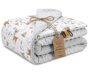 Baby blanket cuddle blanket Winter plush fabric 75x100 cm - children's blanket stroller blanket baby blankets stroller blanket and starter set for newborns and children