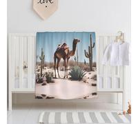 Baby Blanket Cute Camel Pattern Super Soft 30 x 40 Inch Crib Blanket Soft and Breathable for Babies