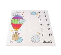 Baby Blanket for Month, Innovative Decoration, Hot Air Balloon Pattern, Digital Print, Newborn Monthly Blanket
