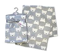 Baby Blanket for Newborn 75x100cm Unisex Soft Fleece Blanket Wrap Pram Cot Crib Moses Basket - Panda Grey Baby Blanket