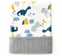 Baby Blanket for Newborns, Soft Blanket with Waffle Cotton Backing 75X100cm | Soft Plush Blanket for Newborns, Gifts for Boys Girls Toddlers, Fleece Fabric Baby Cot Blanket, Unisex New born Essentials