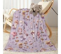 Baby Blanket Mushrooms Vintage Botanical for Boy Girl Newborn 30x40 Inch Toddler Infant Nursery Throw Blankets Double Layer Comfy Soft Plush Stroller Crib Quilt