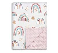 Baby Blanket Newborn Gifts, Soft Plush Blanket with Dotted Backing 75x100cm | Fleece Fabric Essential for Baby Shower Birthday Gift, Throw Blanket for Boy and girl Toddler Crib Cot Stroller Rainbow