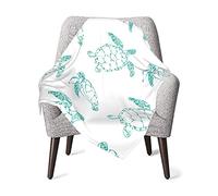 Baby Blanket Sea Turtles on A White Background Soft Warm Receiving Throw Blankets for Boys Girls Newborn 76X102CM