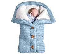 Baby Blanket Soft Fleece Knitted Baby Blanket for Newborn Rompers Girls Boys Warm Sweater Jumpsuit Lined with Polar Fleece