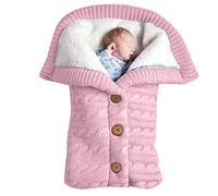 Baby Blanket Soft Fleece Knitted Baby Blanket for Newborn Rompers Girls Boys Warm Sweater Jumpsuit Lined with Polar Fleece