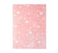 Baby Blankets, Super Soft for Boys Girls, Lightweight Fluffy Kids Blanket Unisex Newborn Gift Box for Toddler Nursery Cute Embossed Design,110x140cm (Pink Star)