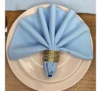 Baby Blue 15" x 15" (38cm) Fabric NAPKIN (Polyester, not cotton) PACK OF 4