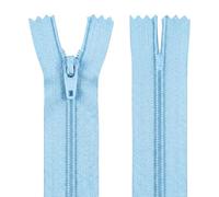 Baby Blue 20 Inch 50.8 cm Nylon Dressmaking Zip, Closed End, Size No #3, Auto Lock Pull, Standard Sewing & Craft Zipper - Perfect for Clothes, Bags, Cushions, Pockets & More - Giddy Square
