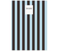 Baby Blue and Brown Striped Journal: Minimalistic Lined Diary for Daily Writing and Reflection: Aesthetic notebook for journaling, gratitude, manifestations, notes, and self care