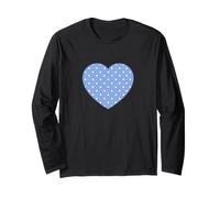 Baby Blue and White Boho Tiny Polka Dot Pattern Minimalist Long Sleeve T-Shirt