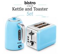 Baby Blue Bistro Chef 1.7L Electric Kettle & Toaster Set